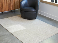 Elite Furniture Outlet - Ashley Furniture - Wolbert Rug - 5' x 7' Area Rug / Tan/Ivory - R407662