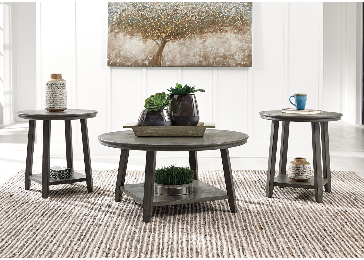 Elite Furniture Outlet - Ashley Furniture - Caitbrook Table (Set of 3) - Occasional Table Set (3/CN) / Gray - T188-13