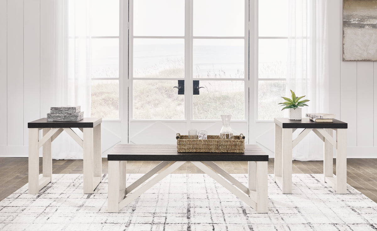Elite Furniture Outlet - Ashley Furniture - Dorrinson Table (Set of 3) - Occasional Table Set (3/CN) / Antique White - T236-13
