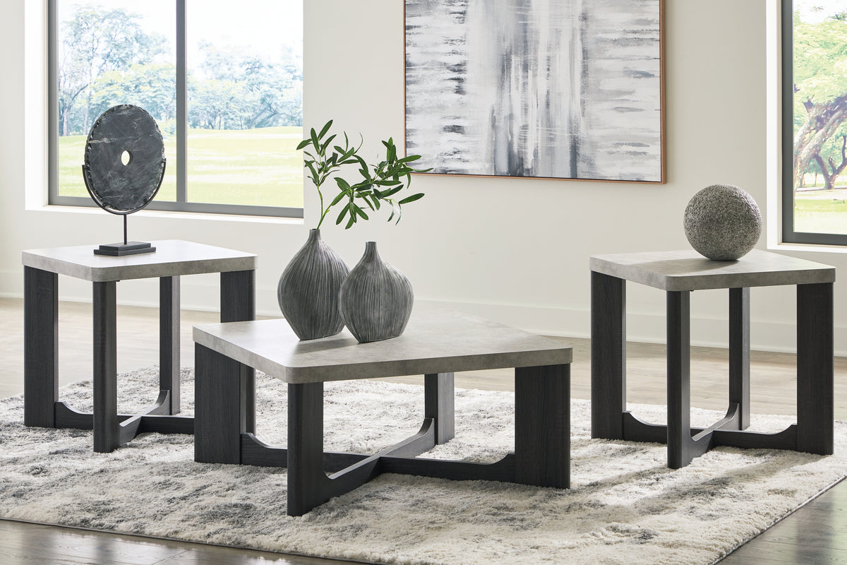 Elite Furniture Outlet - Ashley Furniture - Sharstorm Table (Set of 3) - Occasional Table Set (3/CN) / Two-tone Gray - T251-13