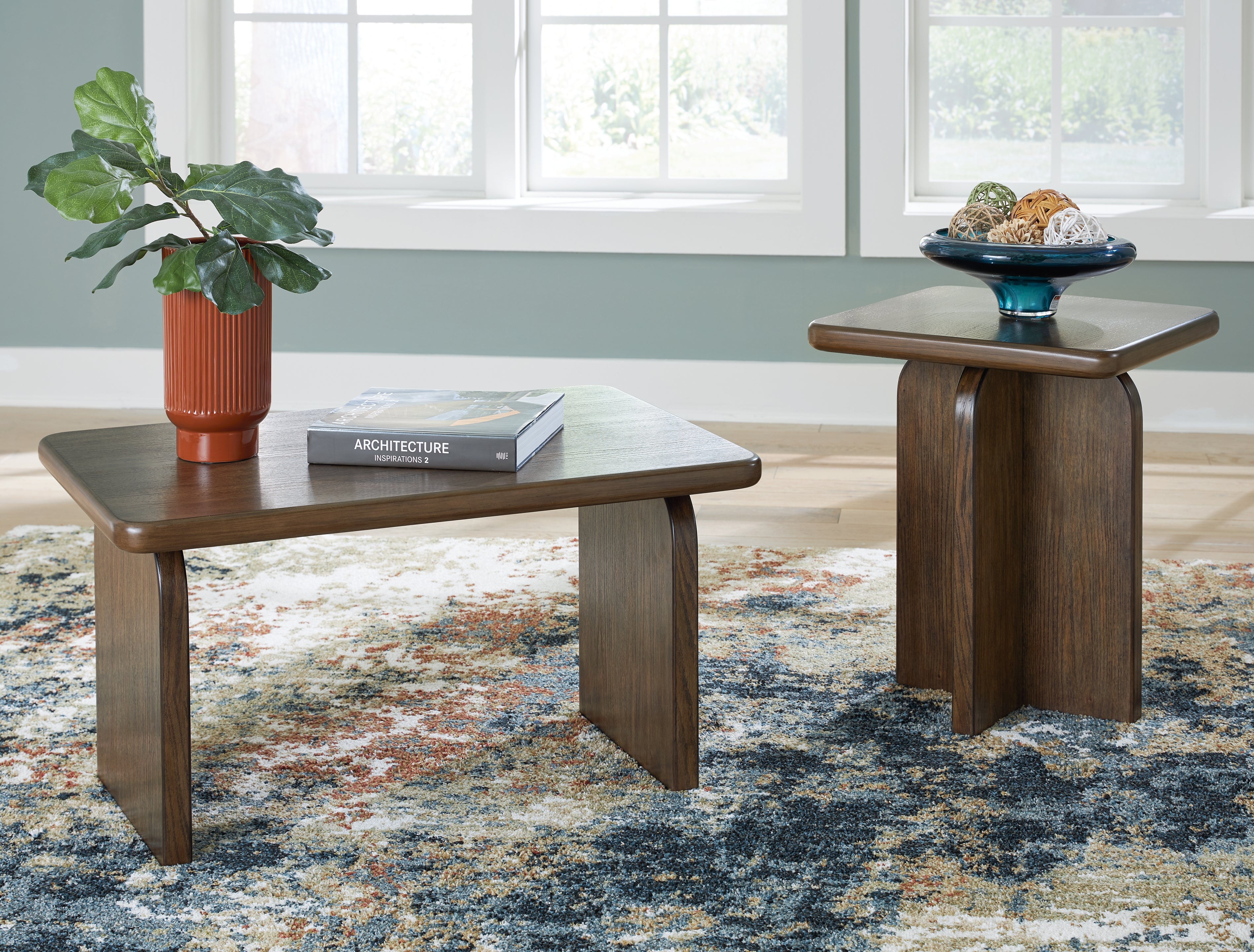 Elite Furniture Outlet - Ashley Furniture - Shawbeck Table (Set of 2) - Occasional Table Set (Set of 2) / Medium Brown - T315-12