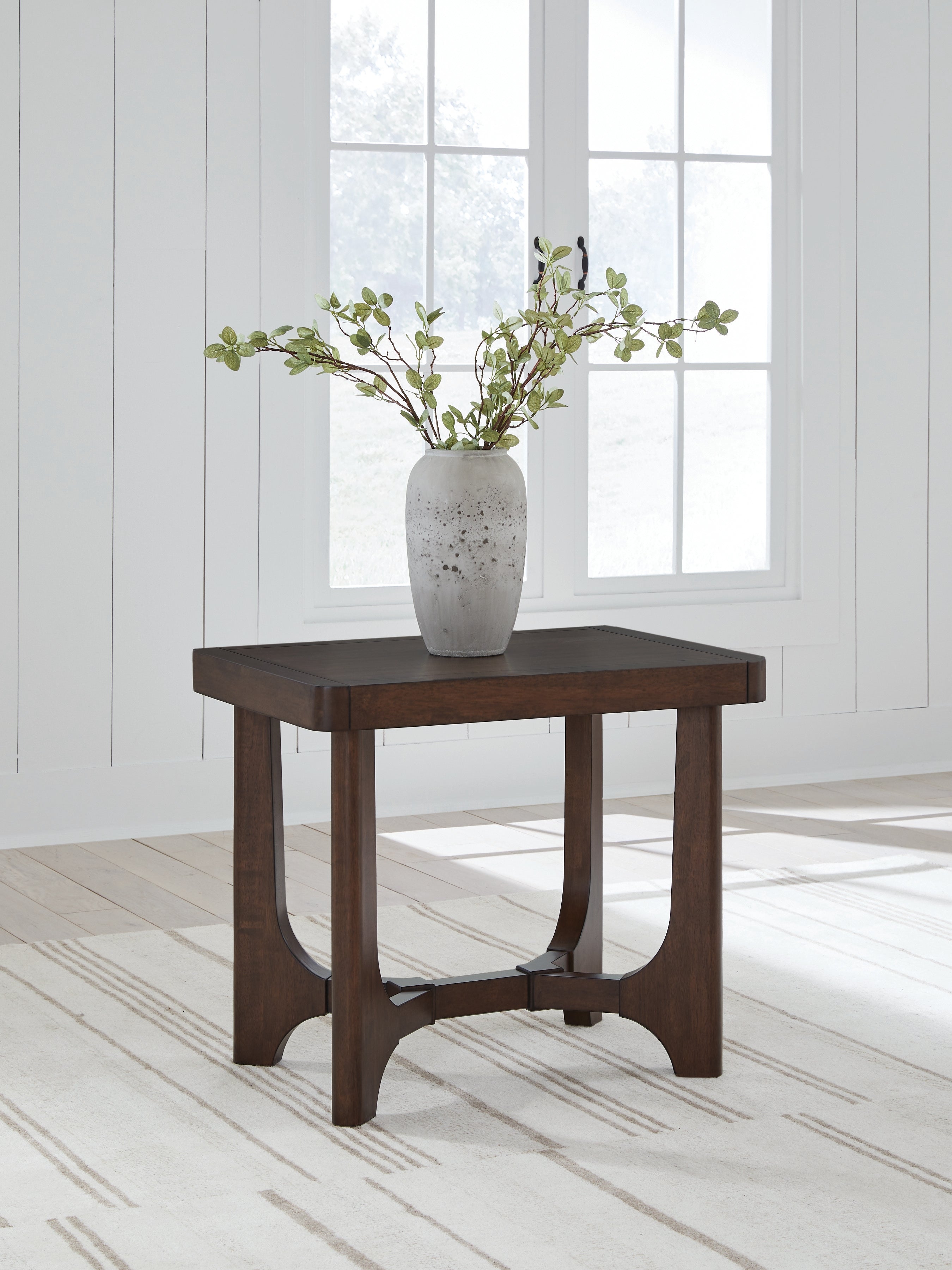 Elite Furniture Outlet - Ashley Furniture - Korestone End Table - Rectangular End Table / Dark Brown - T438-3