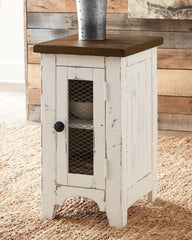 Elite Furniture Outlet - Ashley Furniture - Wystfield Chairside End Table - Chair Side End Table / White/Brown - T459-7