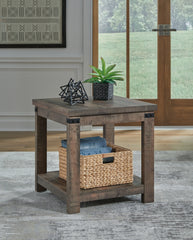 Elite Furniture Outlet - Ashley Furniture - Hollum End Table - Square End Table / Rustic Brown - T466-2