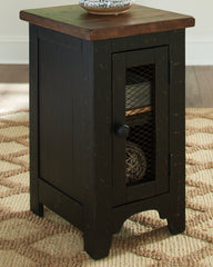 Elite Furniture Outlet - Ashley Furniture - Valebeck Chairside End Table - Chair Side End Table / Black/Brown - T468-7