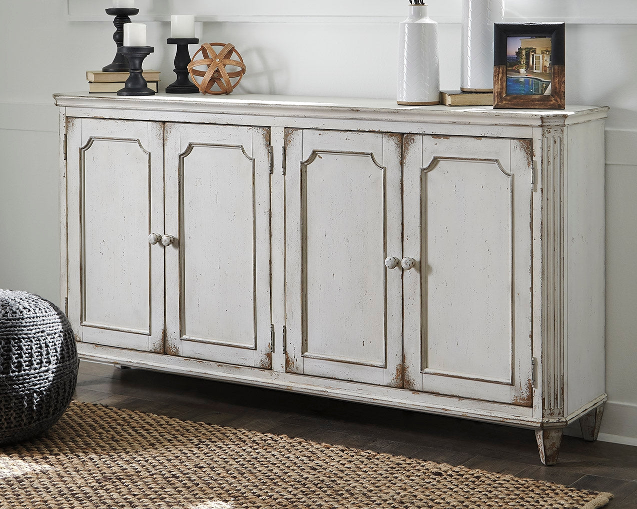 Elite Furniture Outlet - Ashley Furniture - Mirimyn Accent Cabinet - Accent Cabinet / Antique White - T505-560