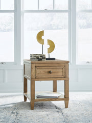 Elite Furniture Outlet - Ashley Furniture - Sharlance End Table - Rectangular End Table / Light Brown - T655-3
