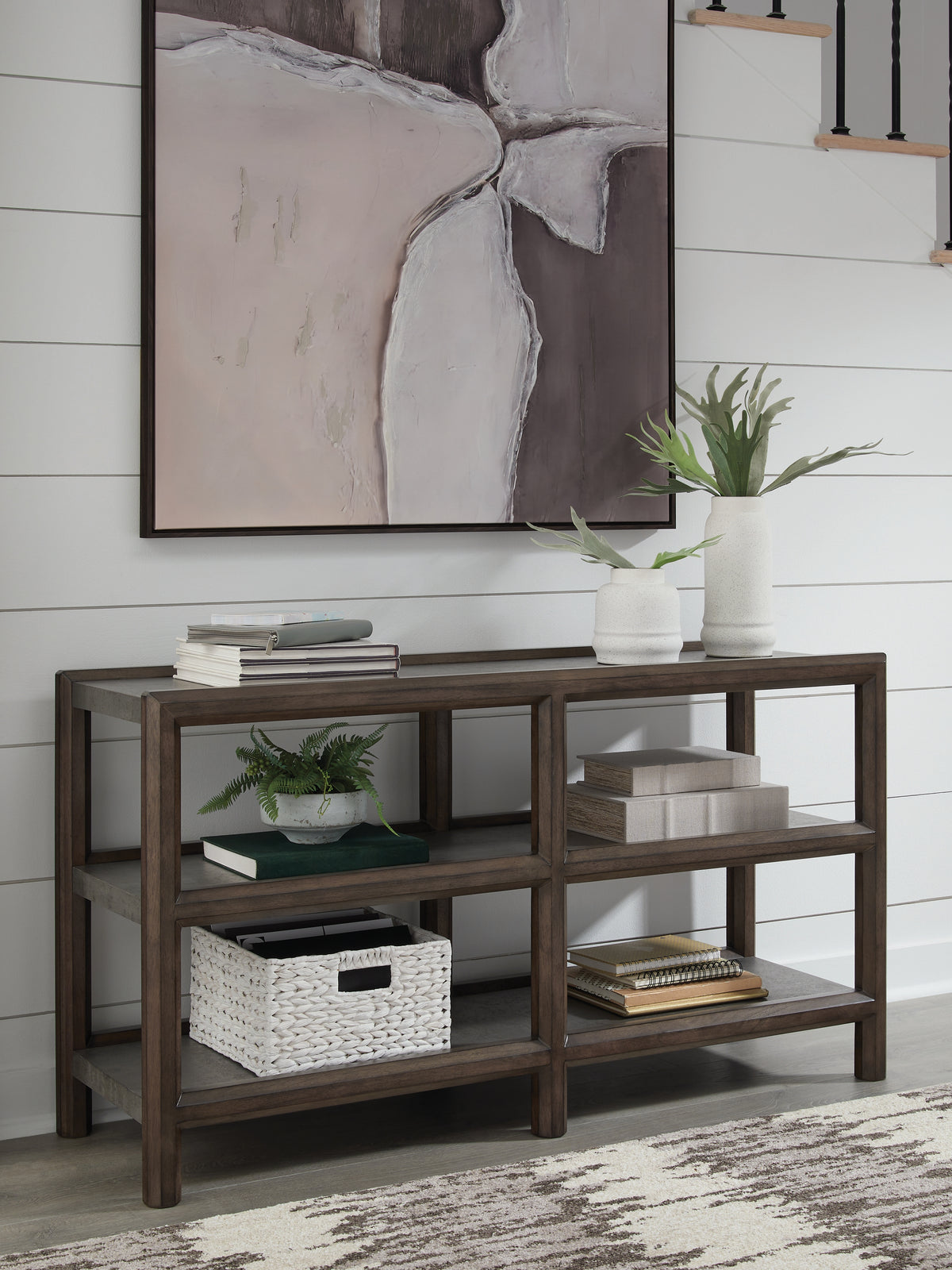 Elite Furniture Outlet - Ashley Furniture - Kallenny Sofa Table - Sofa Table / Brown/Gray - T669-4