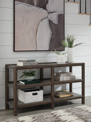 Elite Furniture Outlet - Ashley Furniture - Kallenny Sofa Table - Sofa Table / Brown/Gray - T669-4