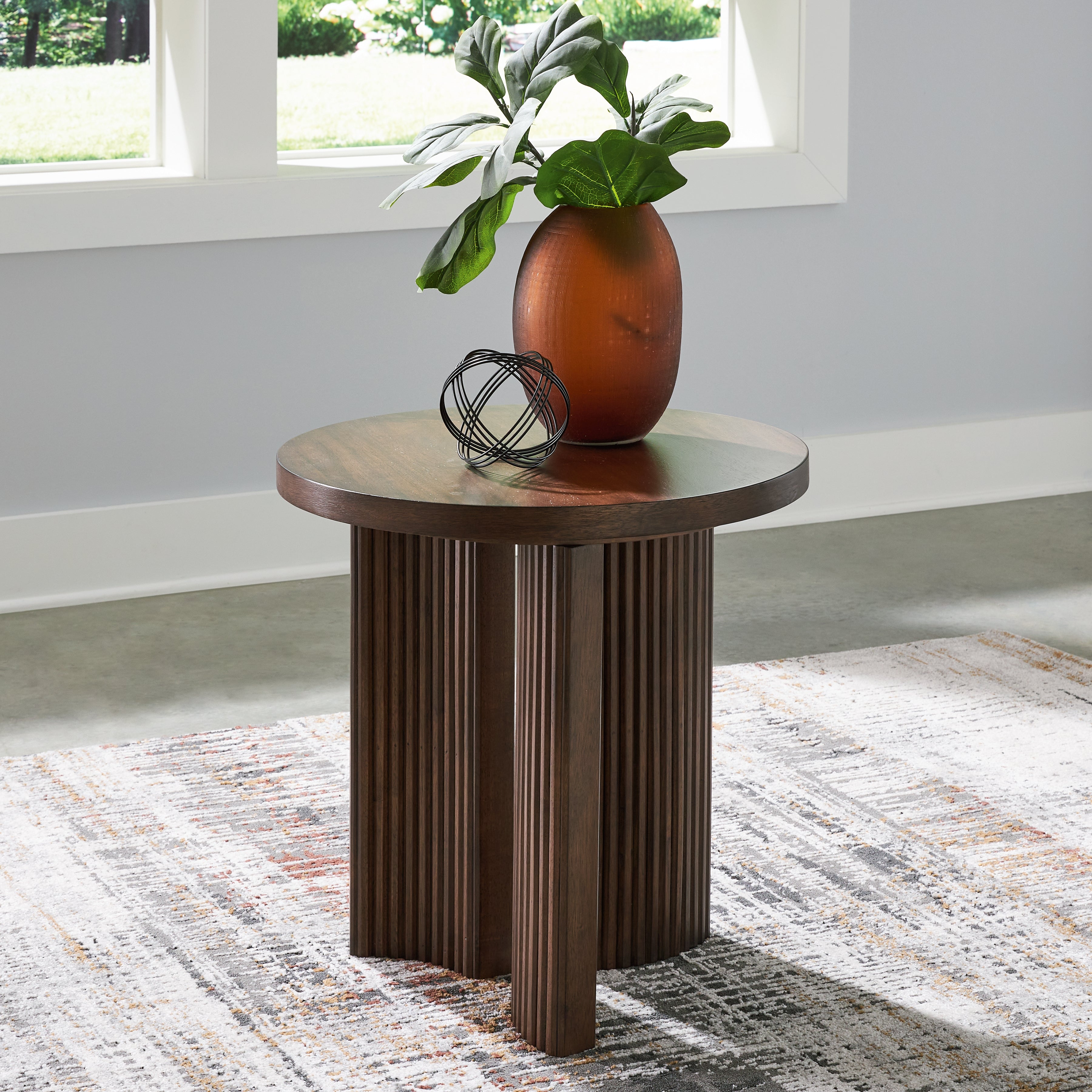 Elite Furniture Outlet - Ashley Furniture - Korestone End Table - Rectangular End Table / Dark Brown - T438-3