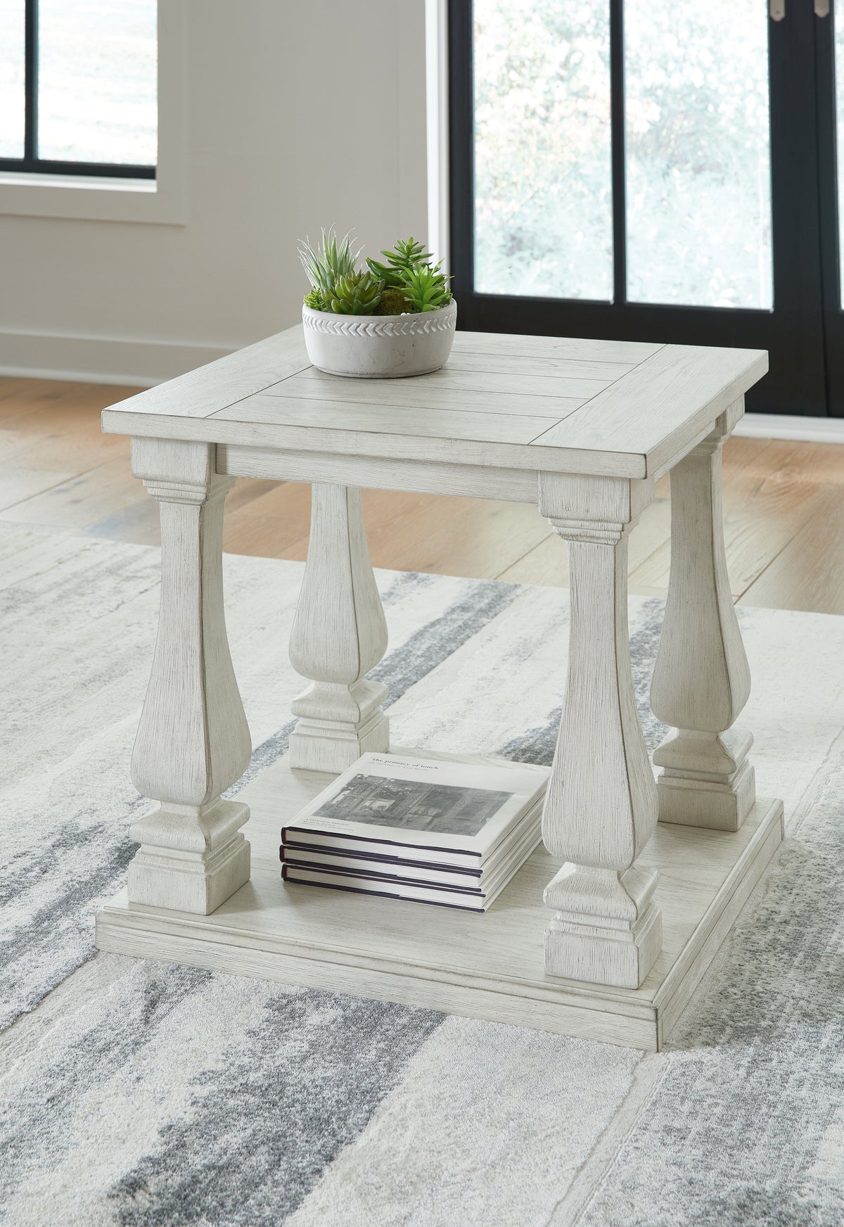 Elite Furniture Outlet - Ashley Furniture - Arlendyne End Table - Rectangular End Table / Antique White - T747-3