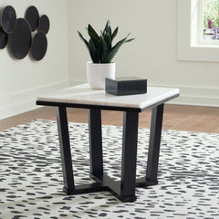 Elite Furniture Outlet - Ashley Furniture - Fostead End Table - Square End Table / White/Espresso - T770-2
