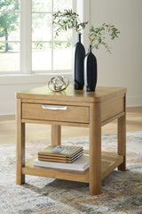 Elite Furniture Outlet - Ashley Furniture - Rencott End Table - Rectangular End Table / Light Brown - T781-3
