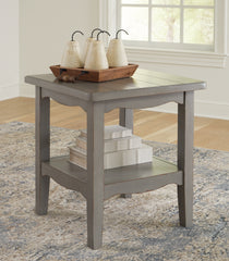 Elite Furniture Outlet - Ashley Furniture - Charina End Table - Square End Table / Antique Gray - T784-2