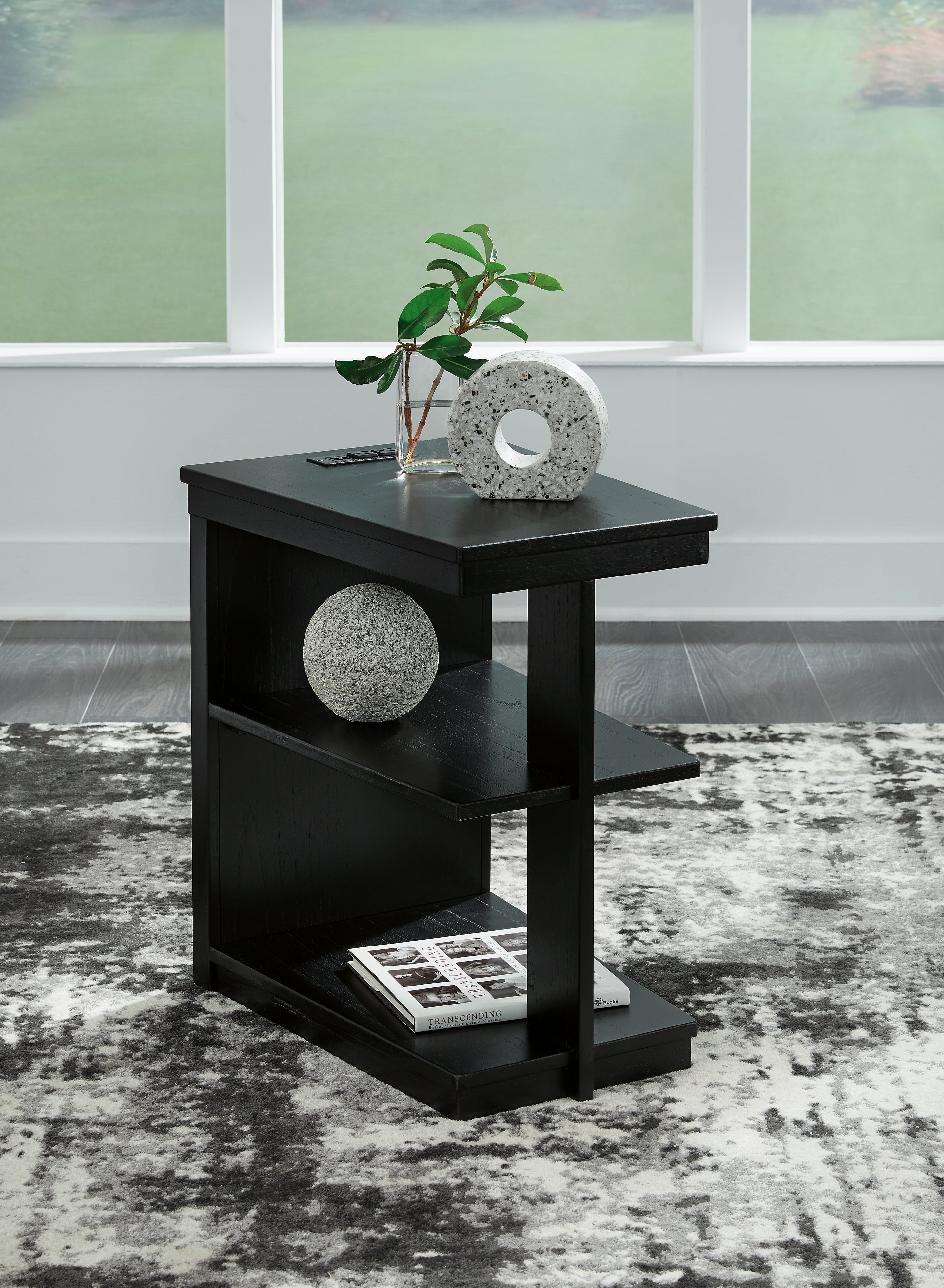 Elite Furniture Outlet - Ashley Furniture - Winbardi Chairside End Table - Chair Side End Table / Black - T786-7