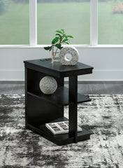 Elite Furniture Outlet - Ashley Furniture - Winbardi Chairside End Table - Chair Side End Table / Black - T786-7