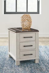 Elite Furniture Outlet - Ashley Furniture - Darborn Chairside End Table - Chair Side End Table / Gray/Brown - T796-7