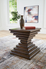 Elite Furniture Outlet - Ashley Furniture - Hannodream End Table - Square End Table / Warm Brown - T821-2