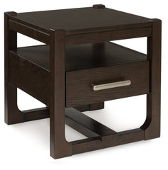 Elite Furniture Outlet - Ashley Furniture - Breckington End Table - Rectangular End Table / Dark Brown - T656-3