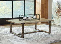 Elite Furniture Outlet - Ashley Furniture - Dalenville Coffee Table - Rectangular Cocktail Table / Gray - T965-1