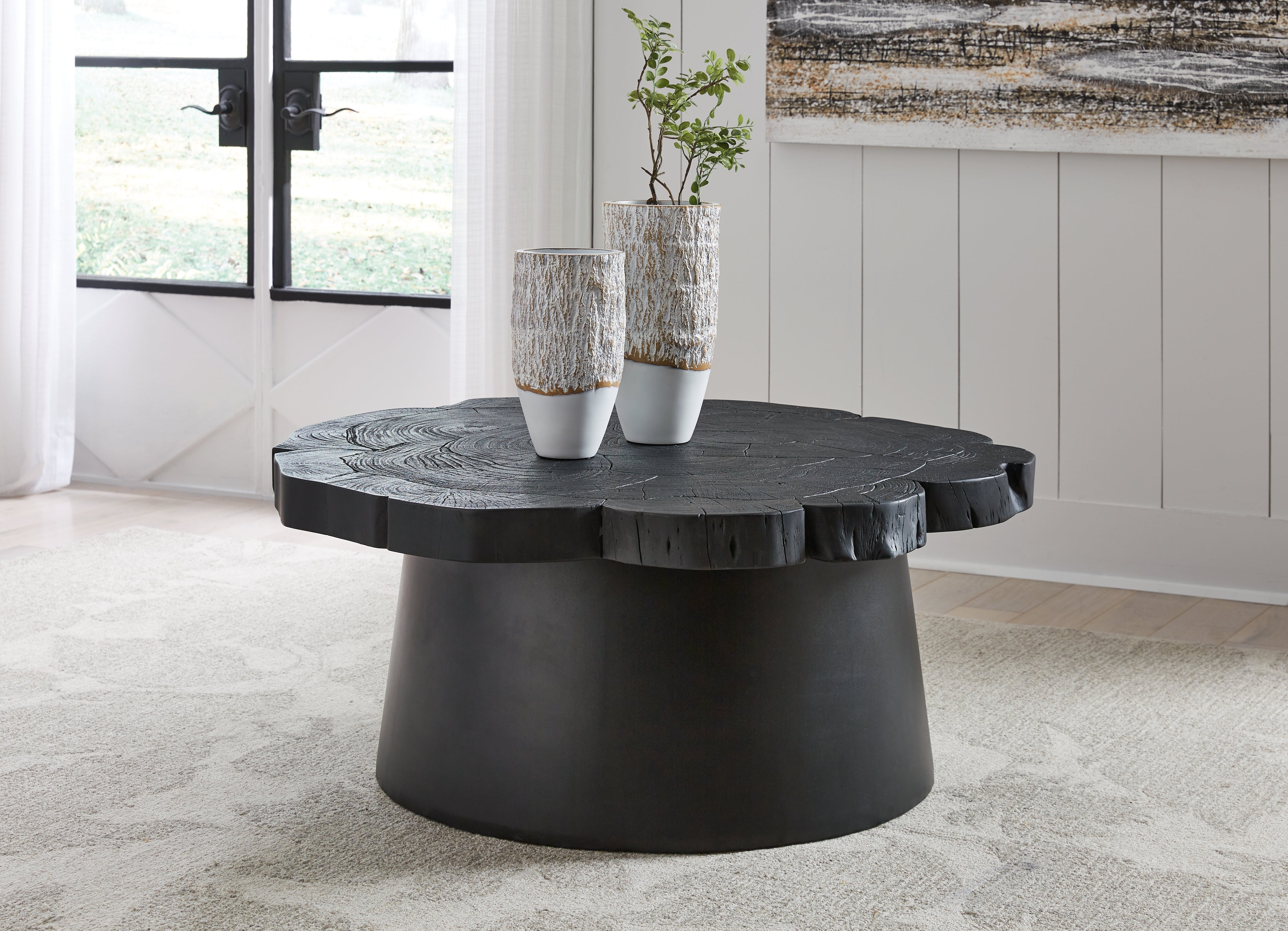 Elite Furniture Outlet - Ashley Furniture - Wimbell Coffee Table - Round Cocktail Table / Black - T970-8