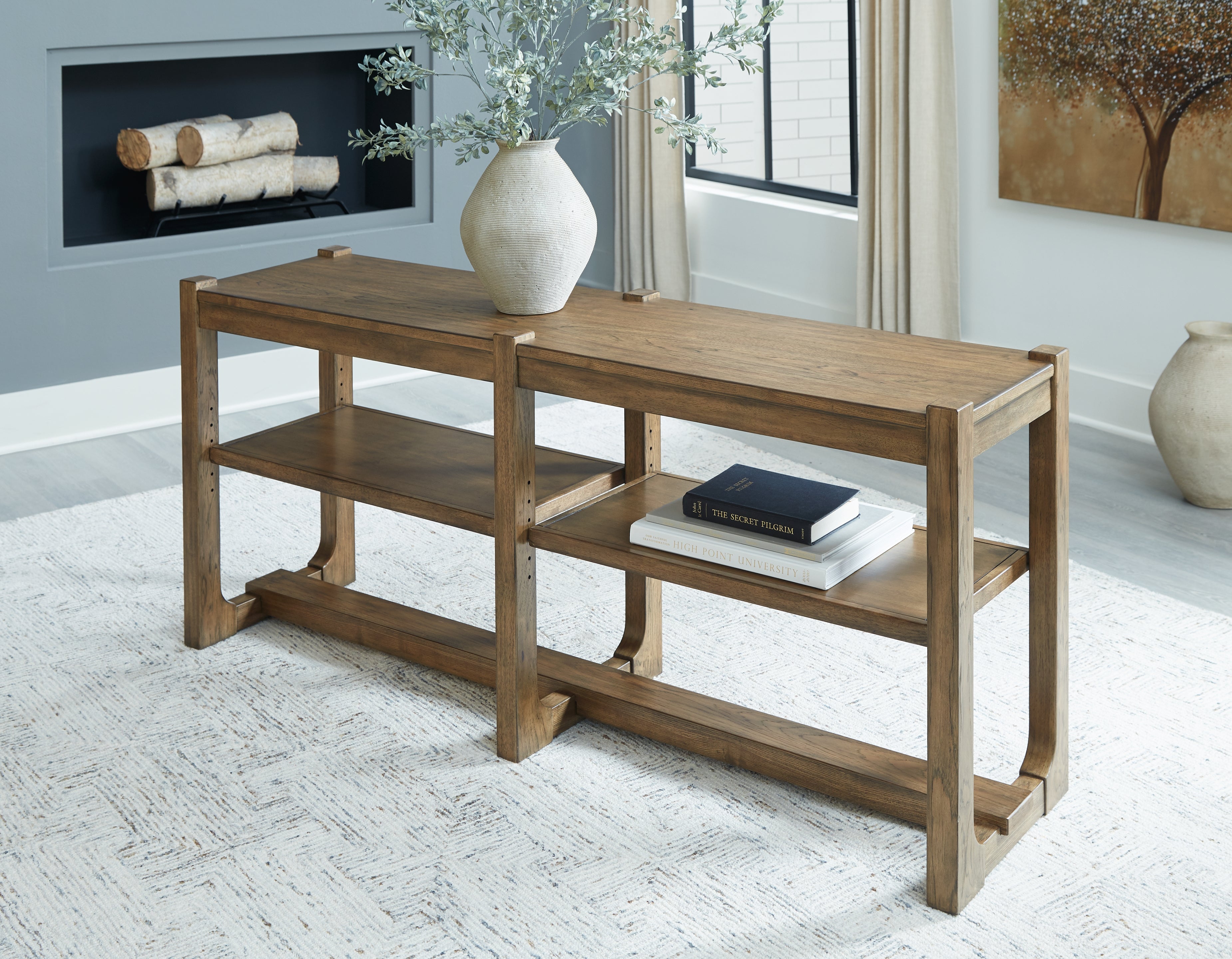Elite Furniture Outlet - Ashley Furniture - Cabalynn Sofa Table - Sofa Table / Light Brown - T974-4