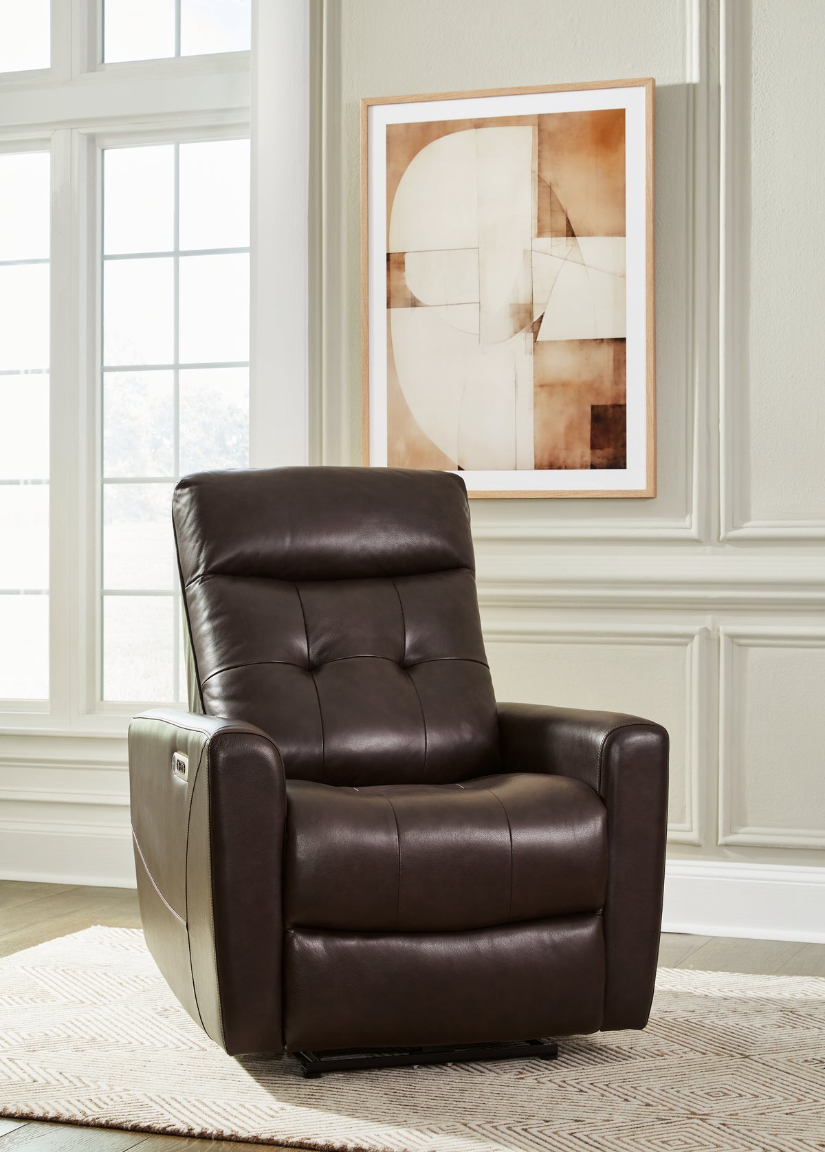 Elite Furniture Outlet - Ashley Furniture - Pisgham Living Room - PWR Recliner/ADJ Headrest / Sand - U1050313