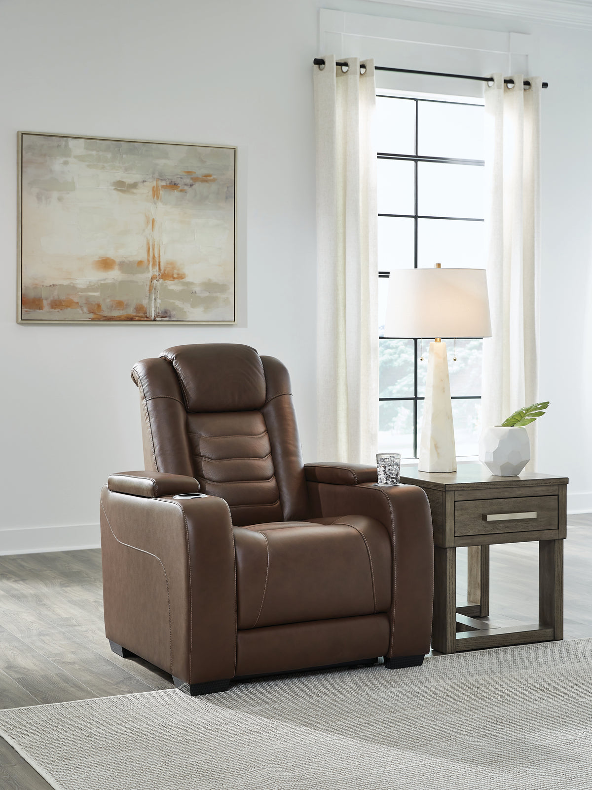 Elite Furniture Outlet - Ashley Furniture - High Impact Living Room - PWR REC Loveseat/CON/ADJ HDRST / Tobacco - U1060118