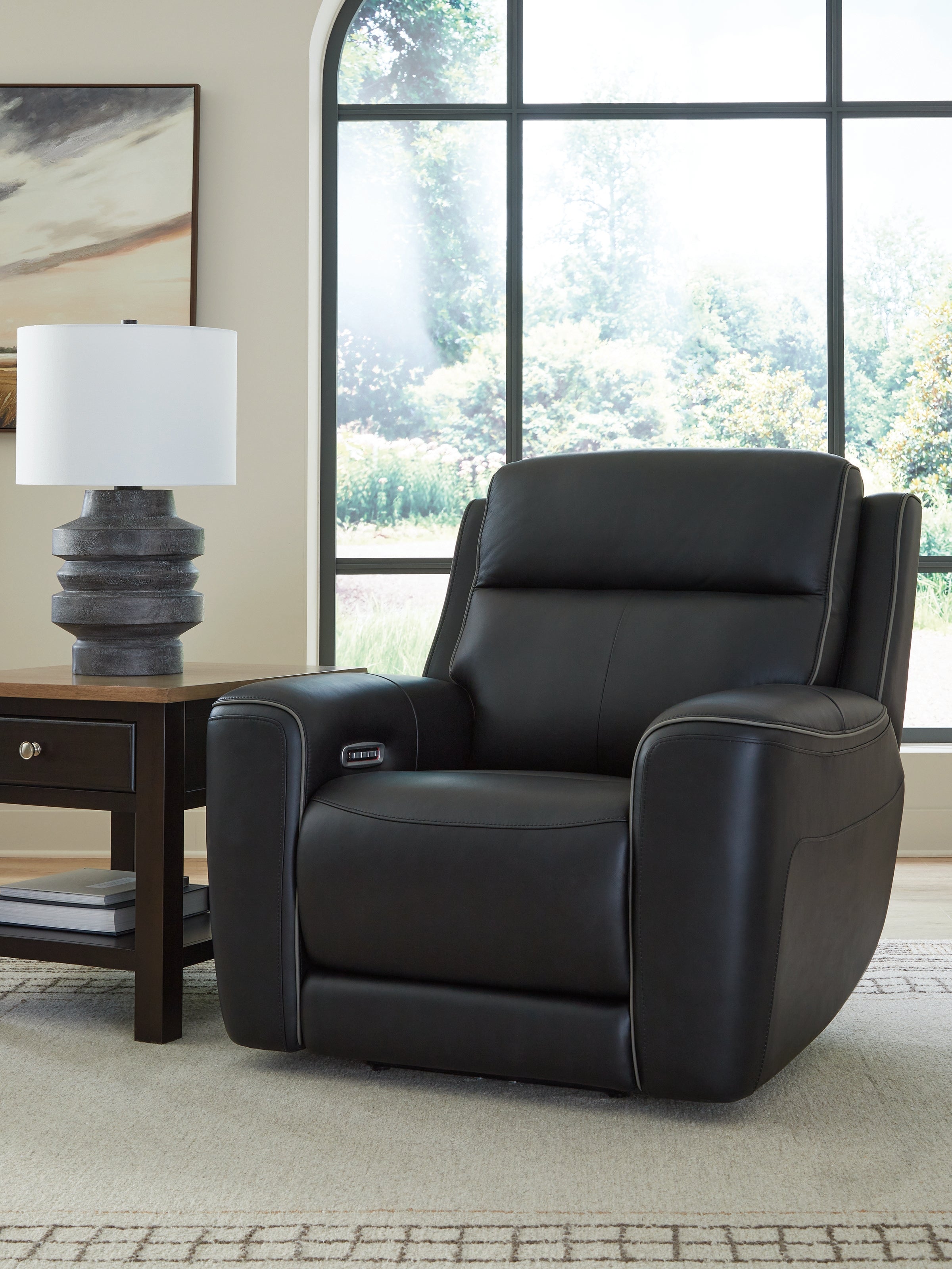 Elite Furniture Outlet - Ashley Furniture - 5Z-Comfort Living Room - PWR Recliner/ADJ Headrest / Onyx - PCU1090213