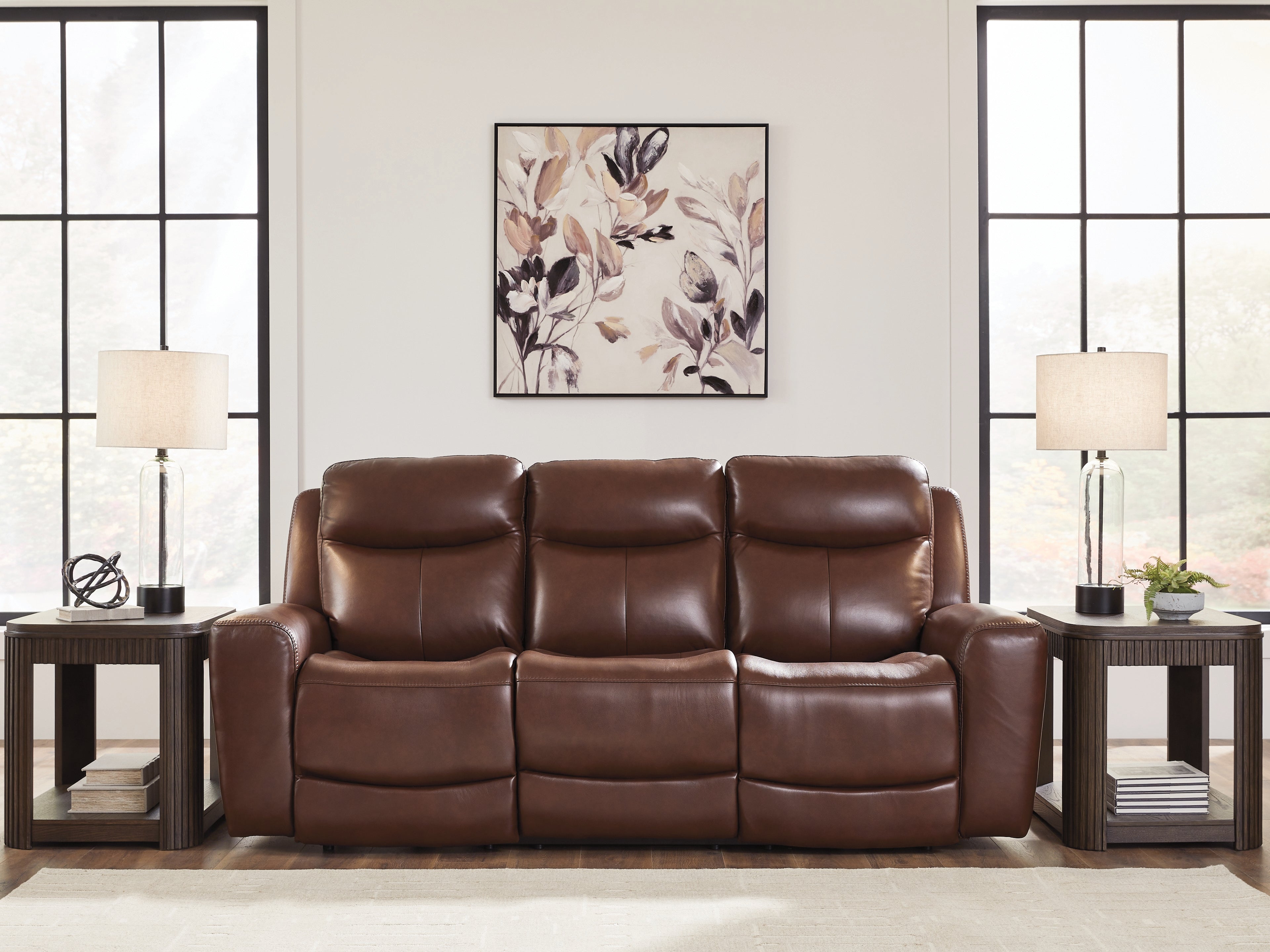 Elite Furniture Outlet - Ashley Furniture - Next Move Living Room - PWR REC Sofa with ADJ Headrest / Mahogany - PCU1210215