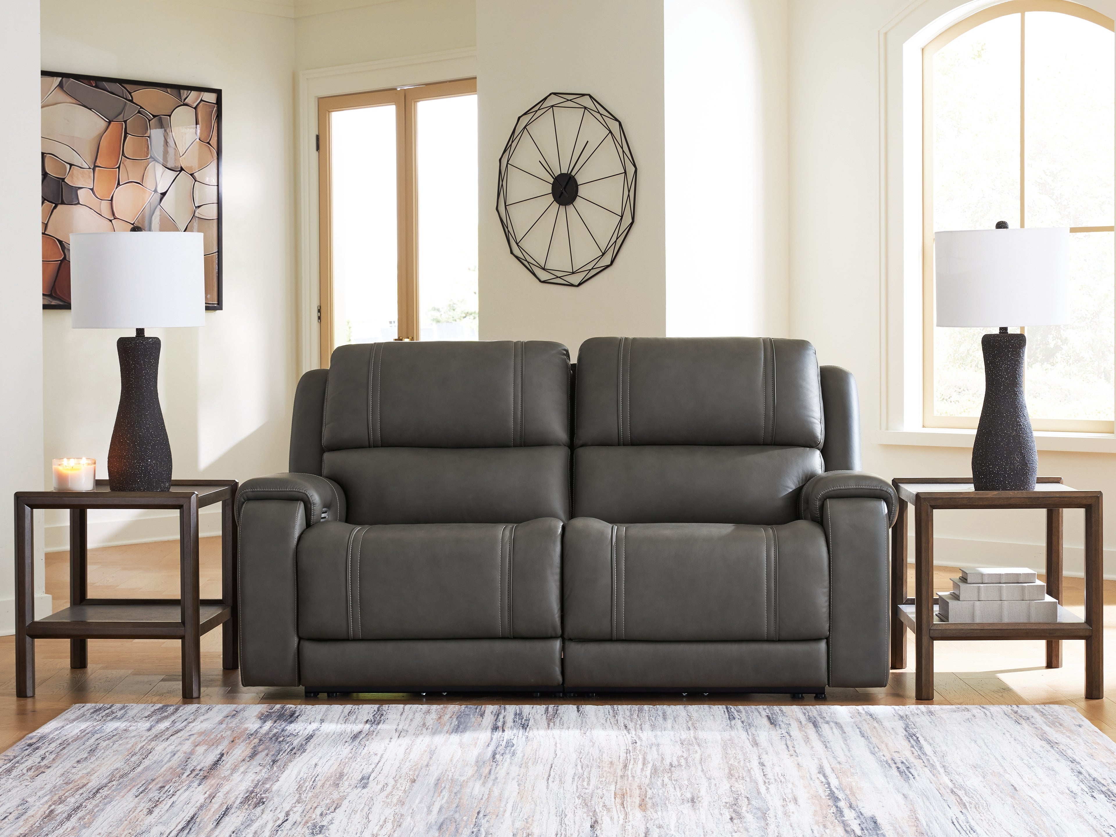 Elite Furniture Outlet - Ashley Furniture - 5Z - Pittson Sectional - 2-Piece Power Reclining Sectional Loveseat - PCU12600S1