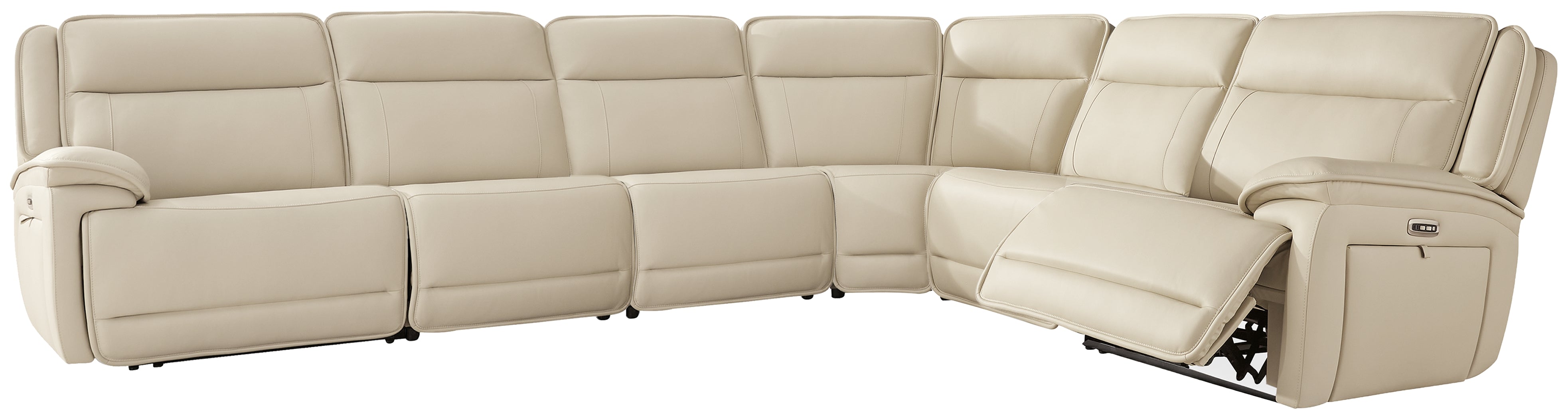 Elite Furniture Outlet - Ashley Furniture - Double Deal Sectional - 6-Piece Reclining Sectional / Almond - U13001S7