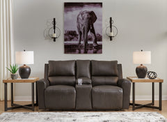 Elite Furniture Outlet - Ashley Furniture - Boxmere Living Room - Reclining Power Sofa / Storm - U1310087