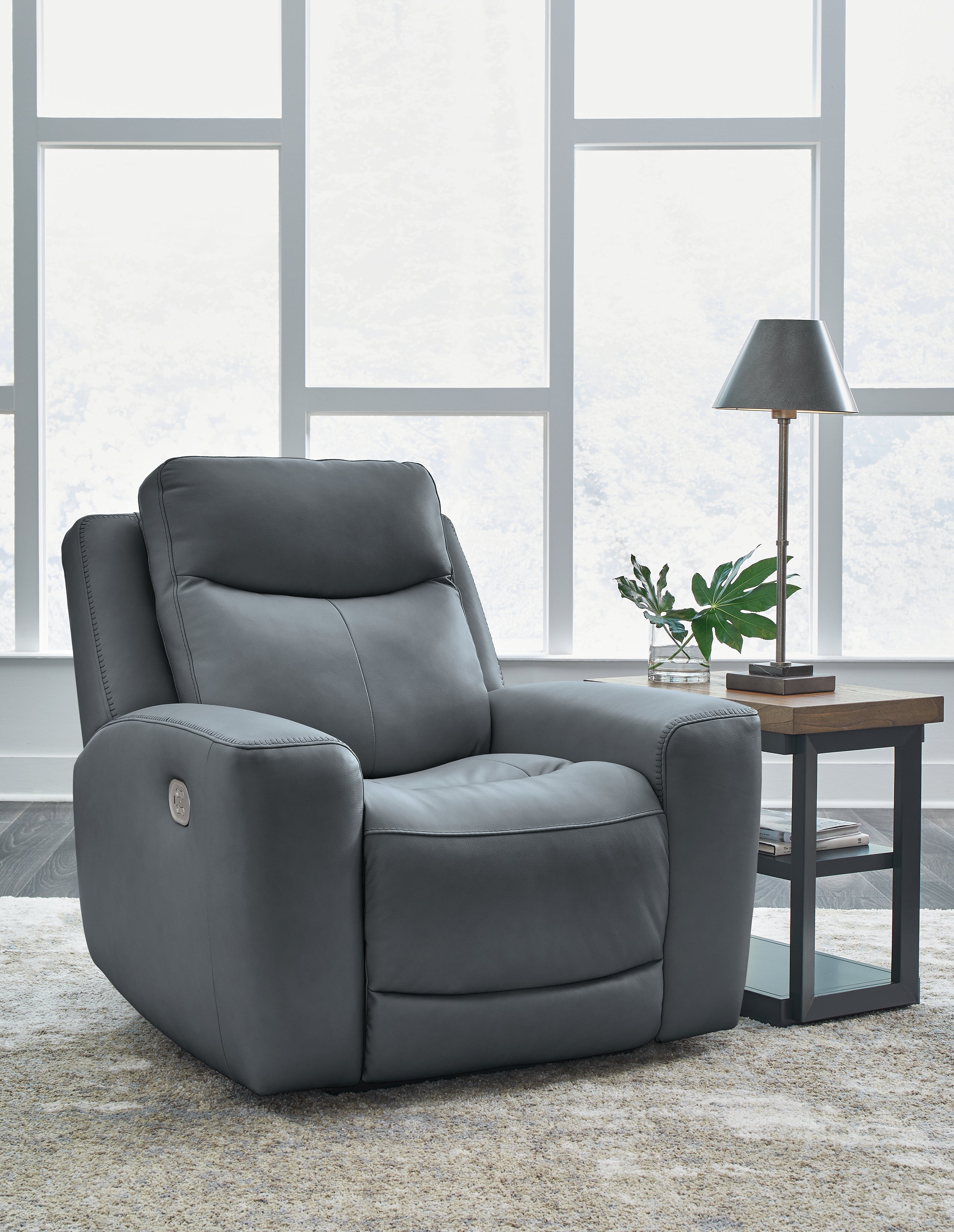 Elite Furniture Outlet - Ashley Furniture - Mindanao Living Room - PWR Recliner/ADJ Headrest / Steel - U5950413