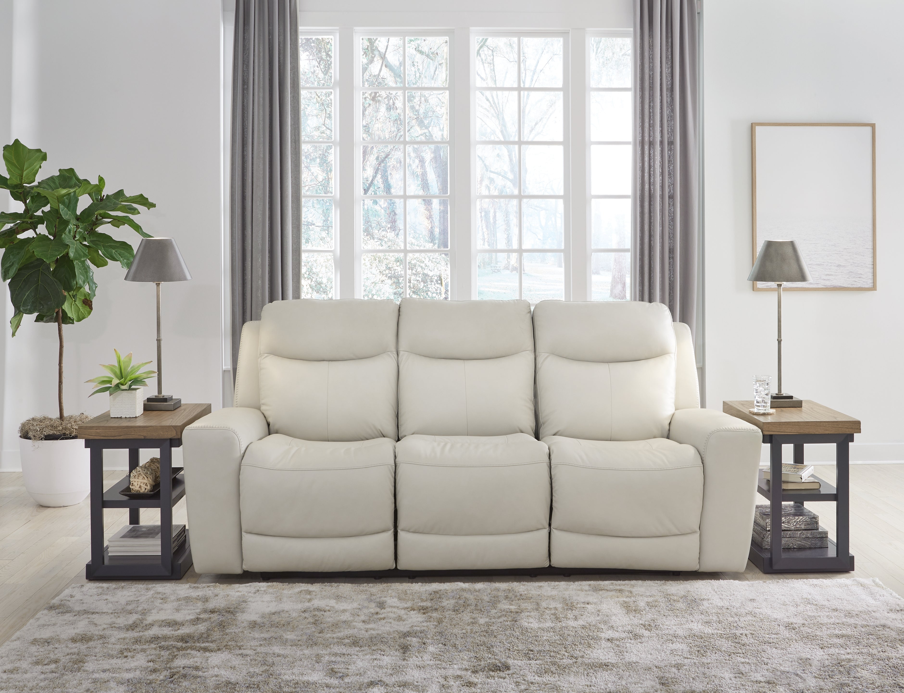 Elite Furniture Outlet - Ashley Furniture - Mindanao Living Room - PWR REC Sofa with ADJ Headrest / Coconut - U5950515