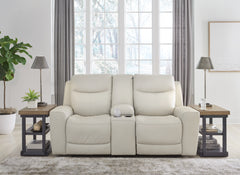 Elite Furniture Outlet - Ashley Furniture - Mindanao Living Room - PWR REC Sofa with ADJ Headrest / Steel - U5950415