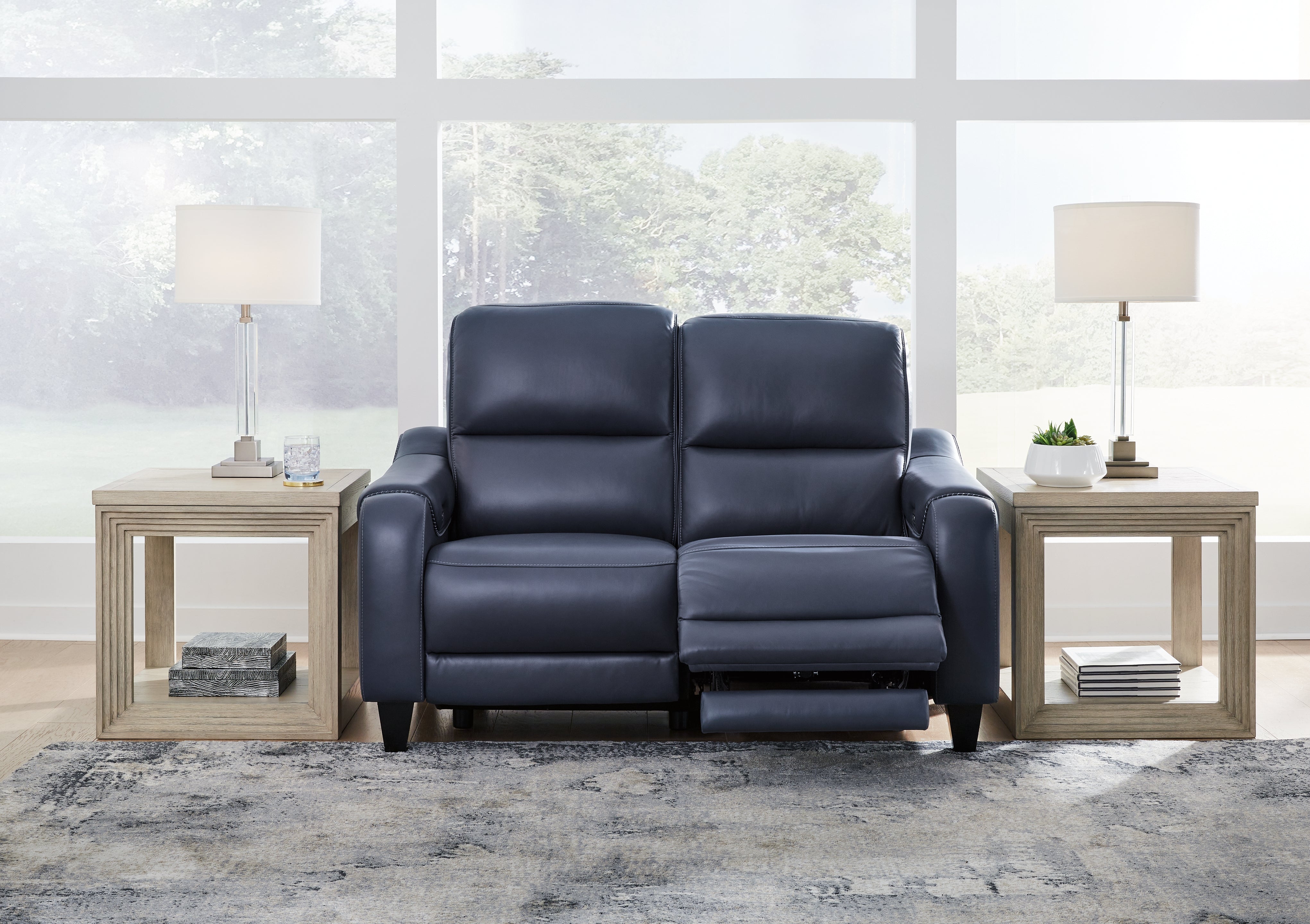 Elite Furniture Outlet - Ashley Furniture - Mercomatic Living Room - PWR REC Loveseat/ADJ Headrest / Ocean - U7531114