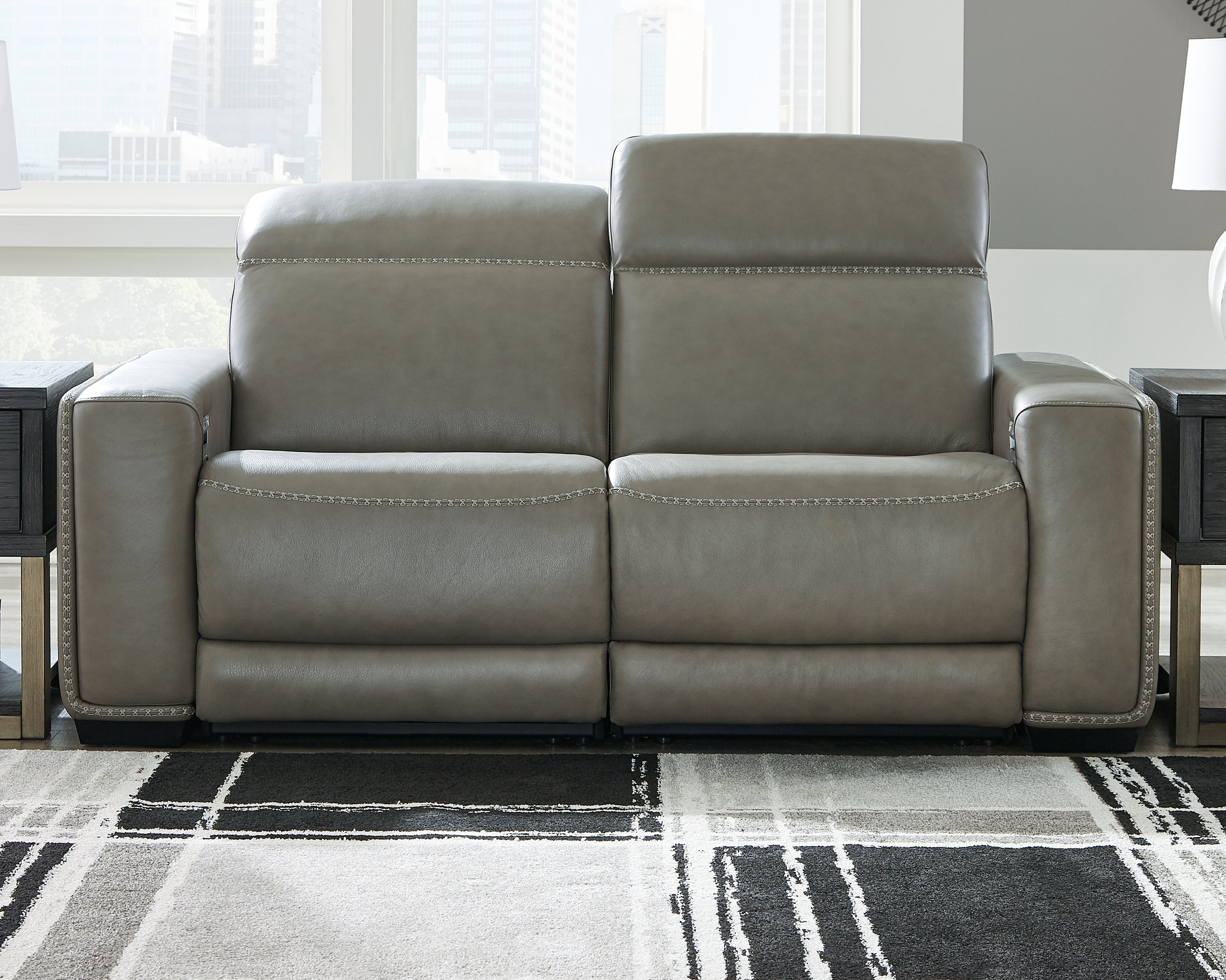Elite Furniture Outlet - Ashley Furniture - Correze Sectional - 2-Piece Power Reclining Sectional / Gray - U94202S10