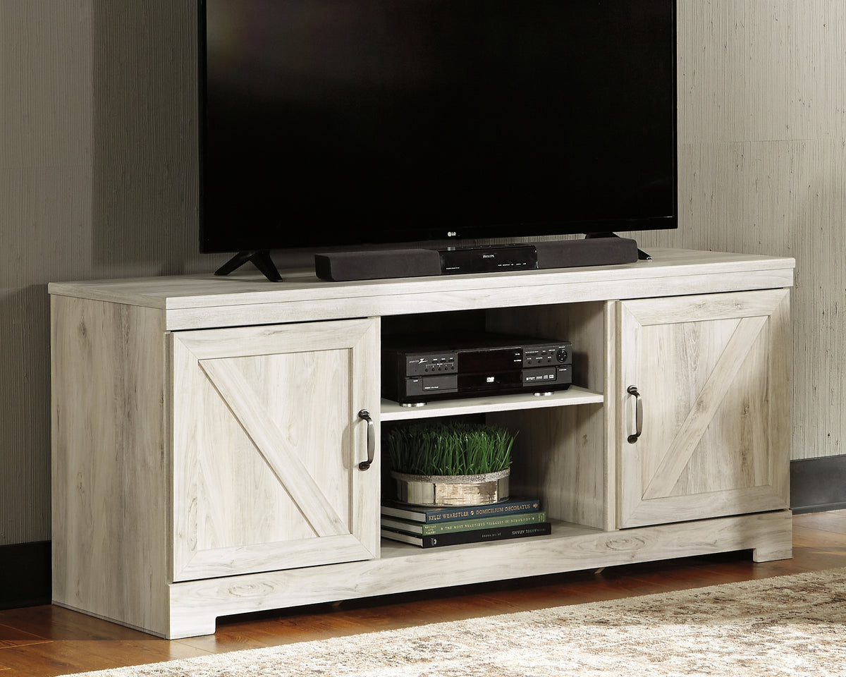 Elite Furniture Outlet - Ashley Furniture - Bellaby TV Stand - 63" / Whitewash - W331-68