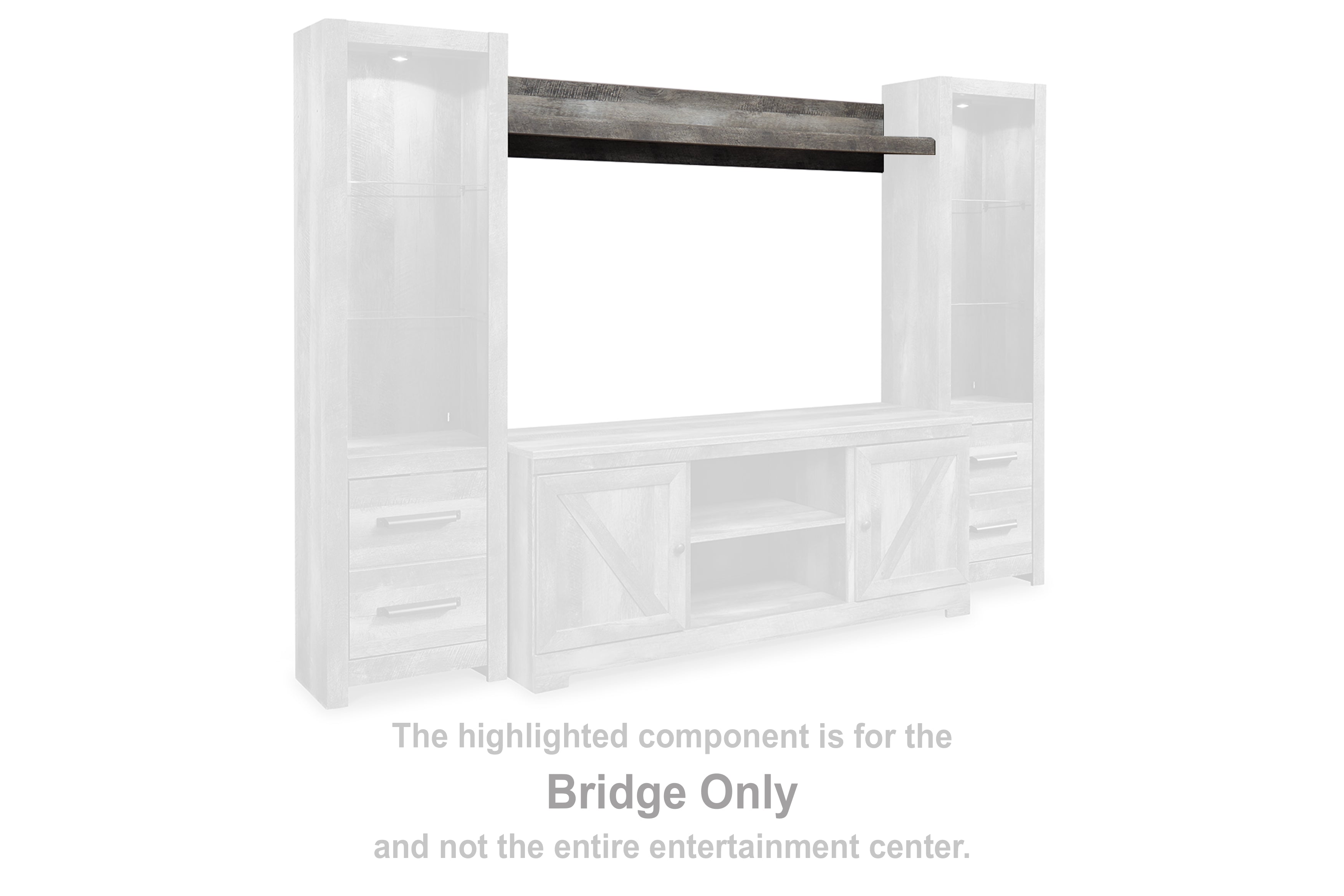 Elite Furniture Outlet - Ashley Furniture - Wynnlow Entertainment Center - Bridge / Gray - W440-27
