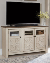Elite Furniture Outlet - Ashley Furniture - Bolanburg 60" TV Stand - 60" / White/Weathered Gray - W647-38