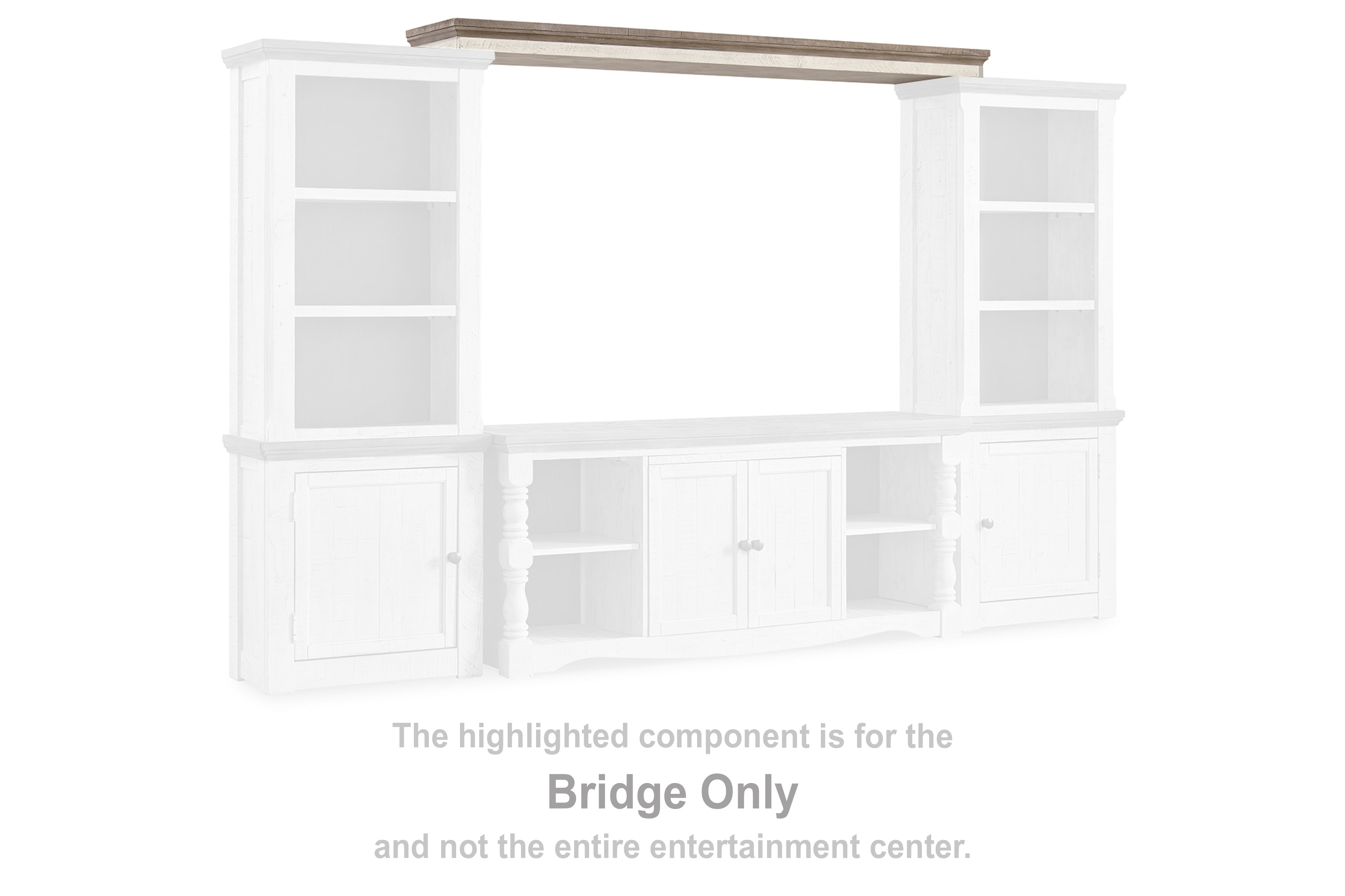 Elite Furniture Outlet - Ashley Furniture - Havalance Entertainment Center - Bridge / Two-tone - W814-35