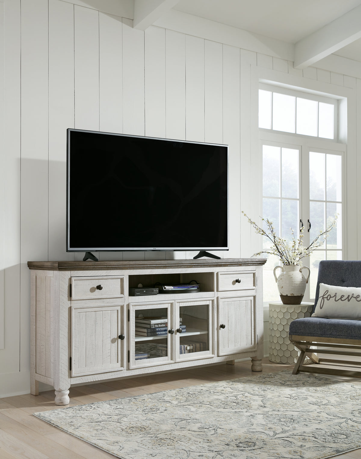 Elite Furniture Outlet - Ashley Furniture - Havalance TV Stand - TV Stand / Two-tone - W814-68