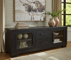 Elite Furniture Outlet - Ashley Furniture - Galliden 80" TV Stand - 80" / Black - W841-168