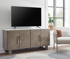 Elite Furniture Outlet - Ashley Furniture - Loyaska 68" TV Stand - 68" / Grayish Brown/White - W854-68